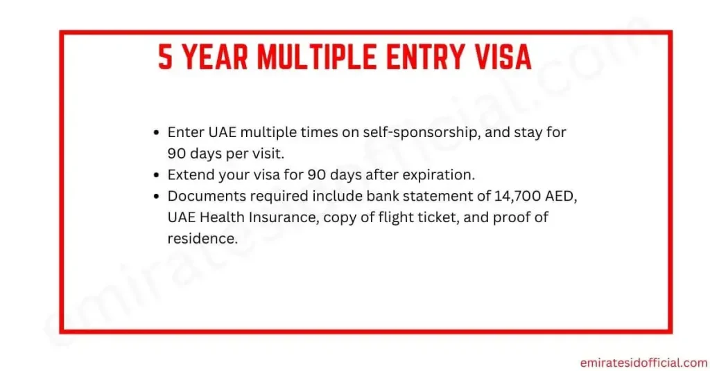 5 Year Multiple Entry Visa