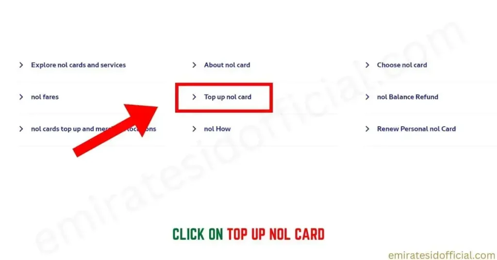 Click on Top Up NOL Card