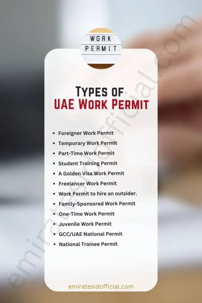 Types of UAE Work Permit