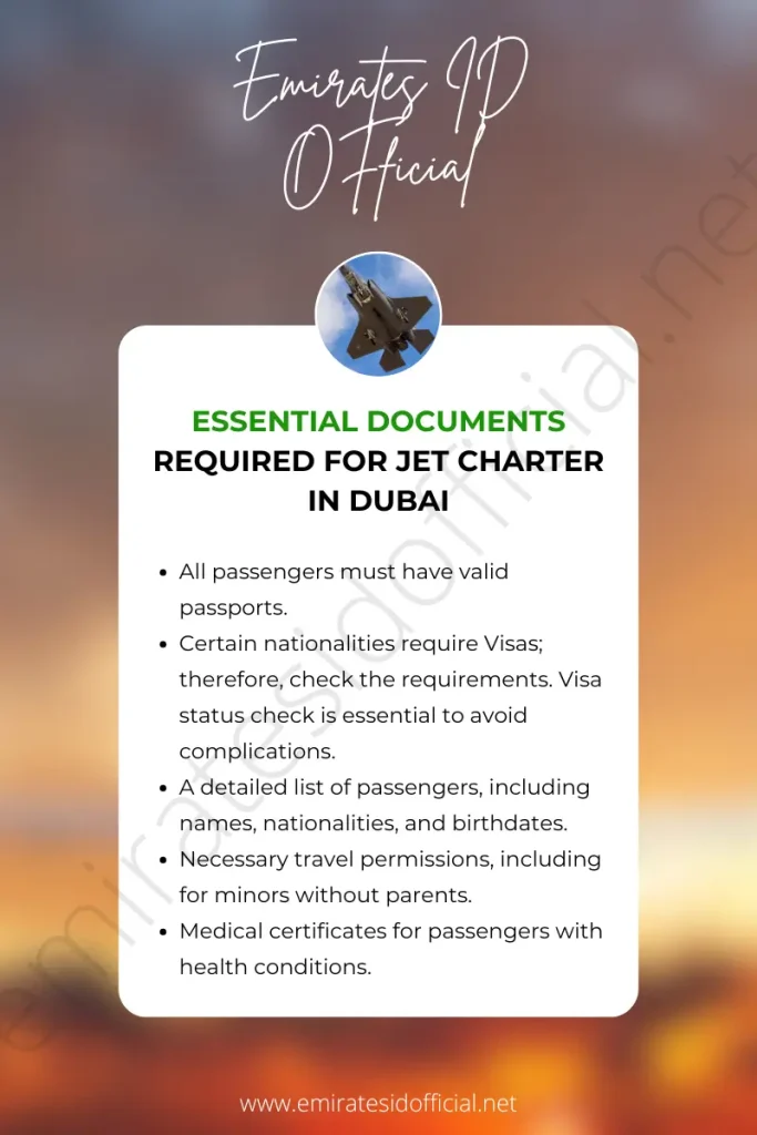 Essential Documents Required for Jet Charter in Dubai